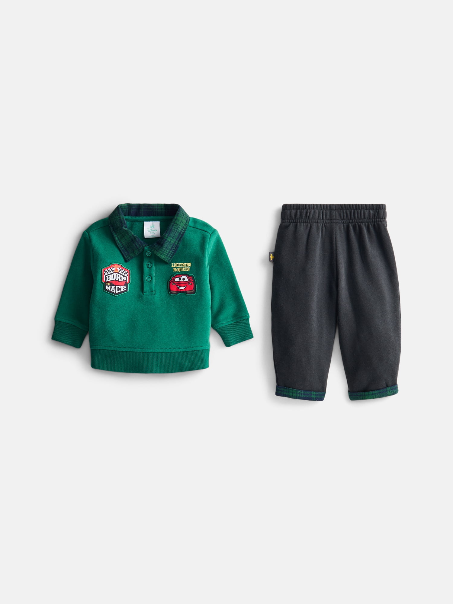 Disney Pixar Cars Baby Boys' Rugby Top and Joggers Set, 2-Piece, Sizes 0M-24M