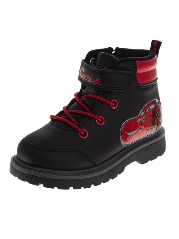 Pixar Cars' Boys Casual Boots. (Toddler Little Kids), Black Red, Size: 7