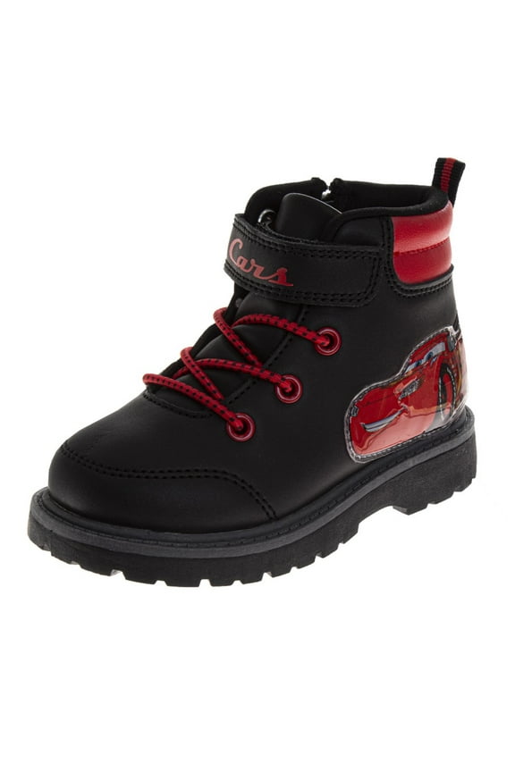 Pixar Cars' Boys Casual Boots. (Toddler Little Kids), Black Red, Size: 7