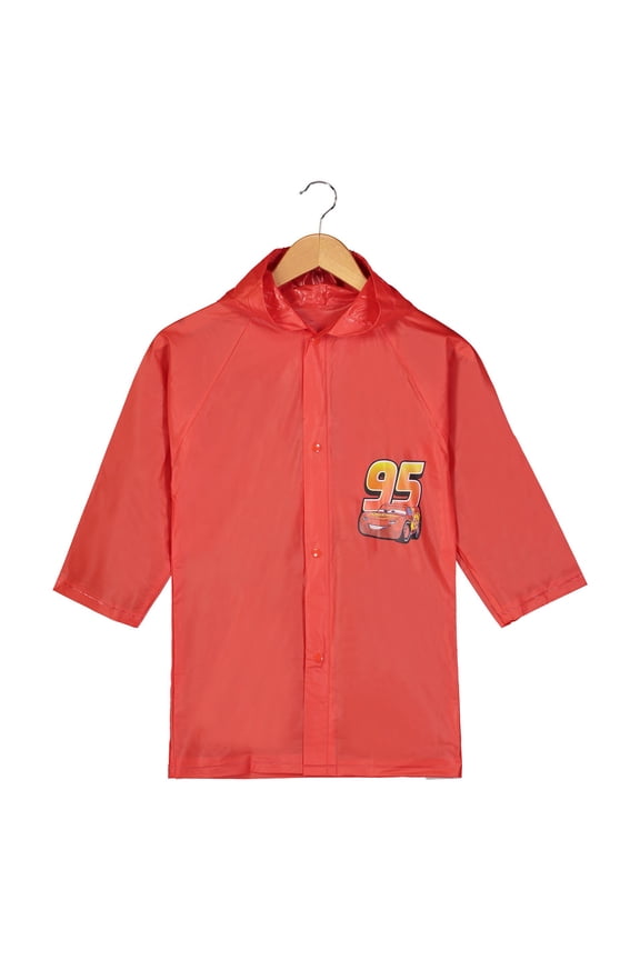 Pixar Cars Boys' Lightning McQueen Waterproof Rain Slicker - Sizes 2-7