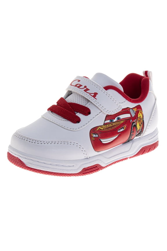 Pixar Cars Boys Vintage Sneakers. (Toddler Little Kids), White Red, Size: 8