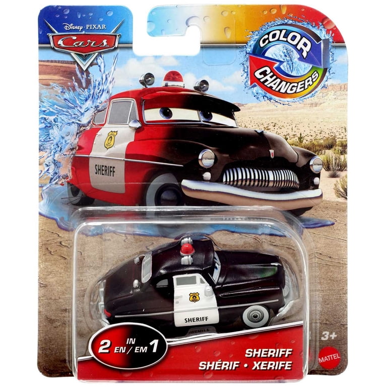 Disney / Pixar Cars Color Changers Sheriff Diecast Car [Black/Red