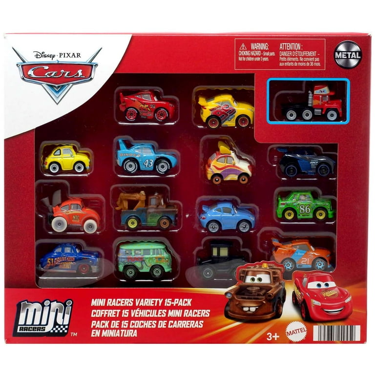 Disney Pixar Cars Die Cast Metal Mini Racers Mini Racers Variety Car 15 Pack 2024