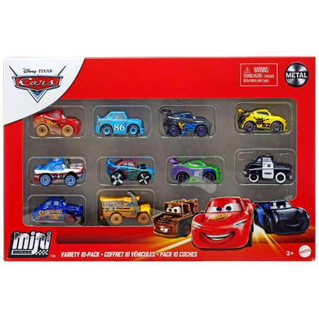 Disney / Pixar Cars Die Cast Mini Racers VARIETY 10-Pack (2021)