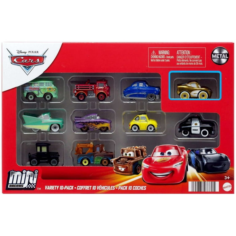 Disney Pixar Cars Toy: Die Cast Mini Racers Variety 10-Pack (2022