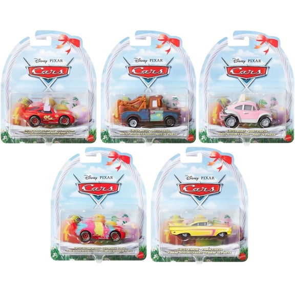 Disney Pixar Cars Easter Diecast Vehicle Set, 5-Pack Collection, Holiday Theme HTY61-963C