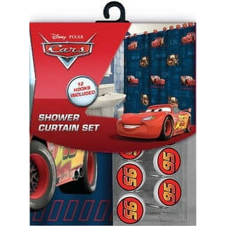 Disney Pixar Cars Fabric Shower Curtain Set
