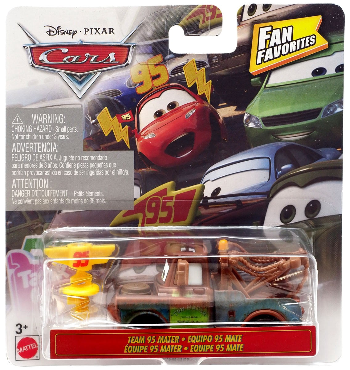 Team 95 51 メーター　mater カーズ ミニカー Disney-Pixar-Cars-Fan-