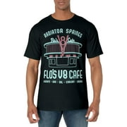 XUEM Disney Pixar Cars Flo's V8 Cafe Neon Sign Vintage Poster T-Shirt