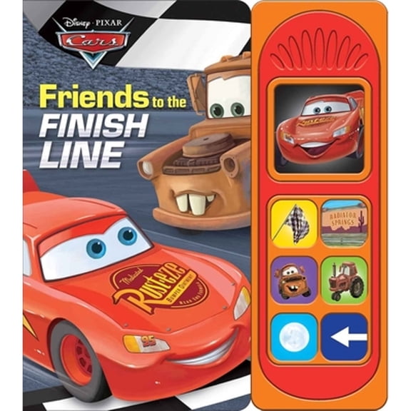 Pre-Owned Disney Pixar Cars - Friends to the Finish Line 7-Button Sound Book - Featuring Lightning McQueen and Mater - PI Kids, 9781503767973, 1503767973, Paperback,