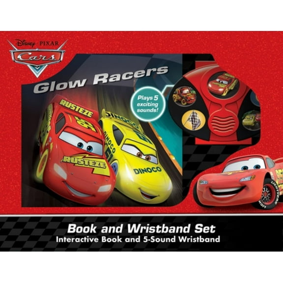 Disney Pixar Cars: Glow Racers Book and 5-Sound Wristband Set (Hardcover)