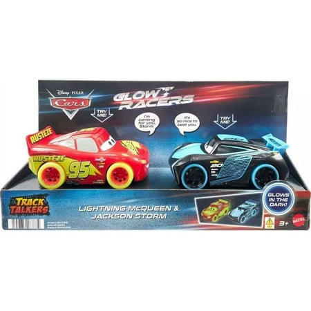 Disney Cars Track Talkers Glow Racers Lightning McQueen Jackson Storm Toy New