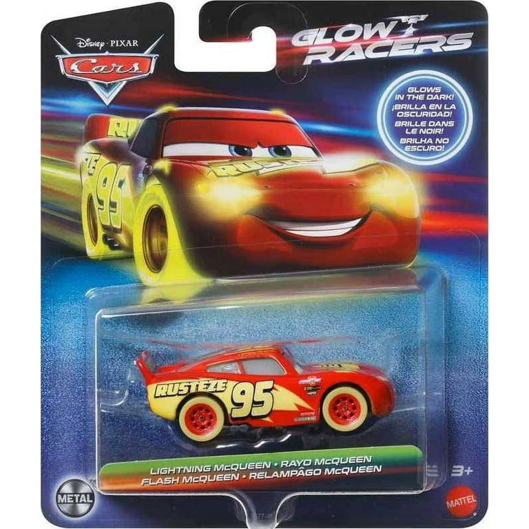 Glow Racers Lightning McQueen マテル Disney Pixar Cars Race Ready Toys - Glow Racers Lightning