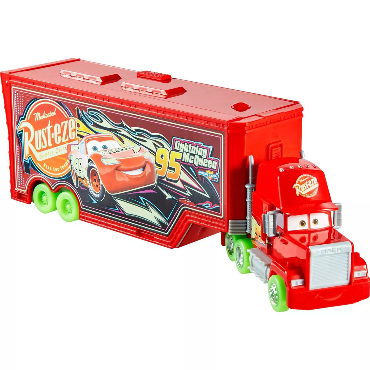 Disney Pixar Cars Glow Racers Transforming Mack Playset Road Toy Vehicle with Lightning McQueen Walmart