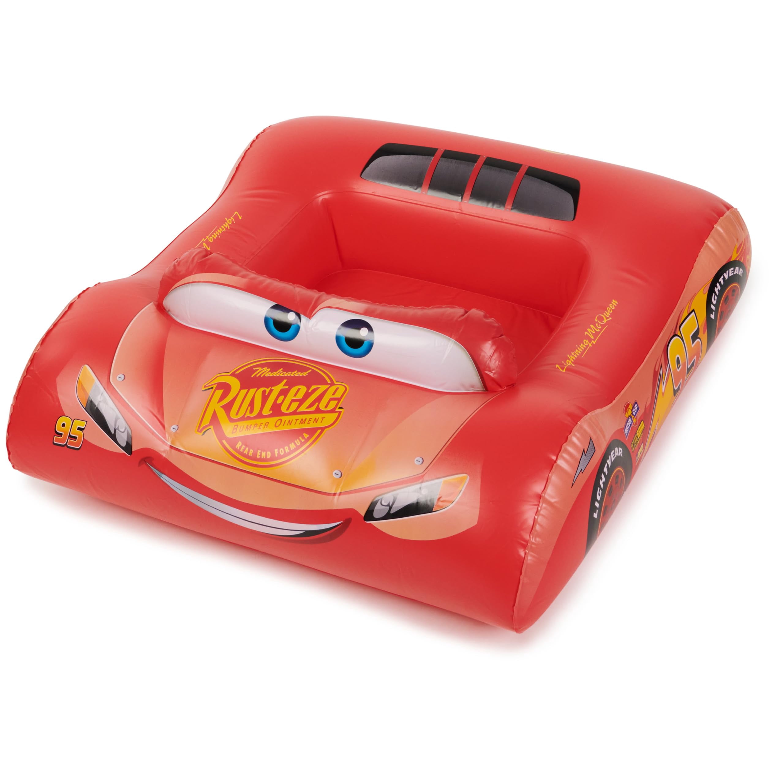 Disney Pixar Cars Inflatable Water Boat Vehicle, Inflatable Pool Floats And Kids Pool Toys, Cars Pool Party Supplies For Kids Aged 3 & Up