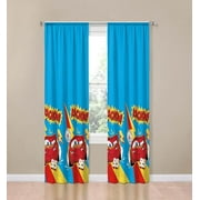 Disney Pixar Cars Kachow 2 Panels Drapes Set - 63 Inch Long - Boys Room D cor