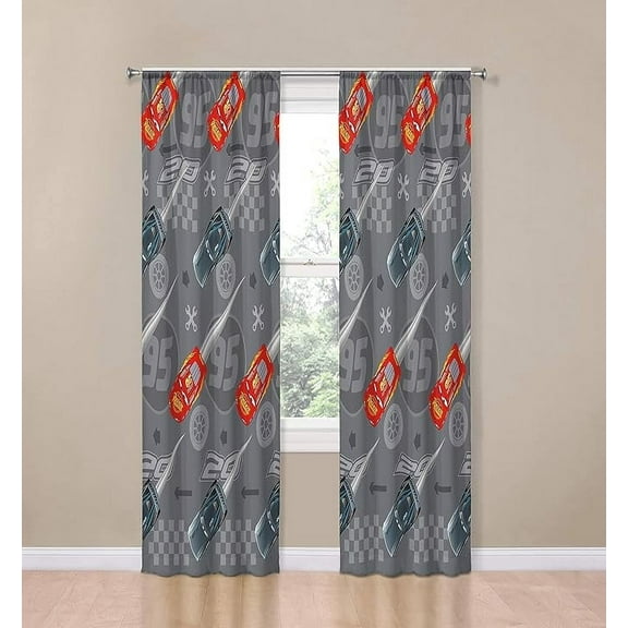 Disney Pixar Cars Lighnting Speed 84" Drapes, Set of 2