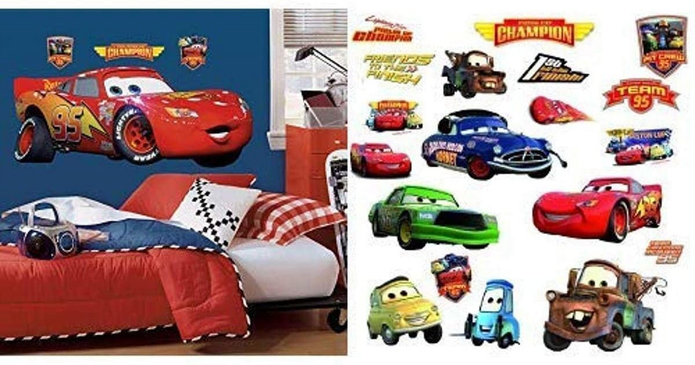 Disney Pixar Cars Lightening McQueen and Piston Cup Champs Kids Room ...
