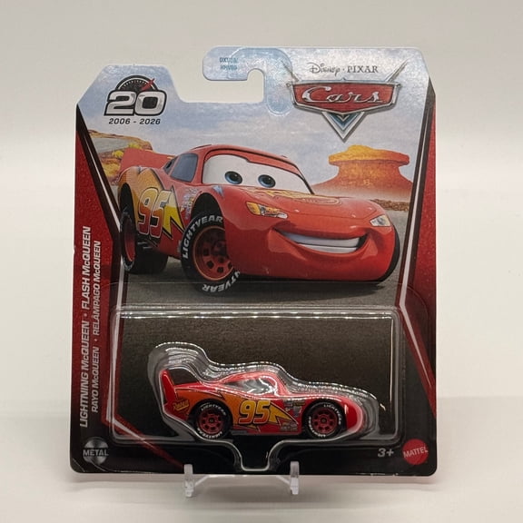 Disney Pixar Cars Lightning McQueen 20th Anniversary 2026 Die-Cast 1:55 Scale Vehicle