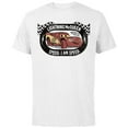 thumbnail image 1 of Disney Pixar Cars Lightning McQueen I am Speed T-Shirt - Short Sleeve Cotton T-Shirt for Adults - Customized-White, 1 of 5