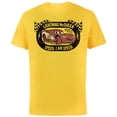 thumbnail image 1 of Disney Pixar Cars Lightning McQueen I am Speed T-Shirt - Short Sleeve Cotton T-Shirt for Adults - Customized-Yellow, 1 of 5