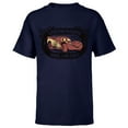 thumbnail image 1 of Disney Pixar Cars Lightning McQueen I am Speed T-Shirt - Short Sleeve T-Shirt for Kids - Customized-Navy, 1 of 5