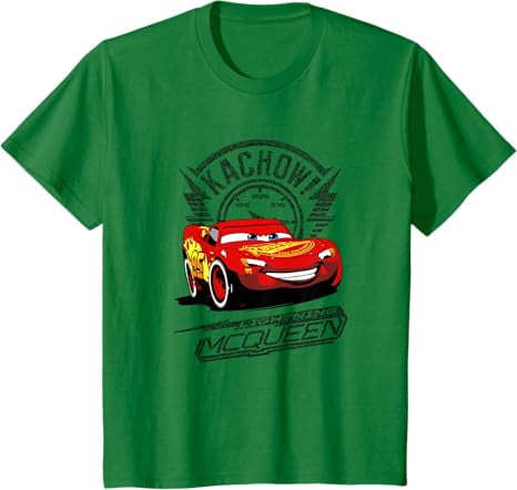 Disney Pixar Cars Lightning McQueen Kachow! Retro Shot Unisex Gildan