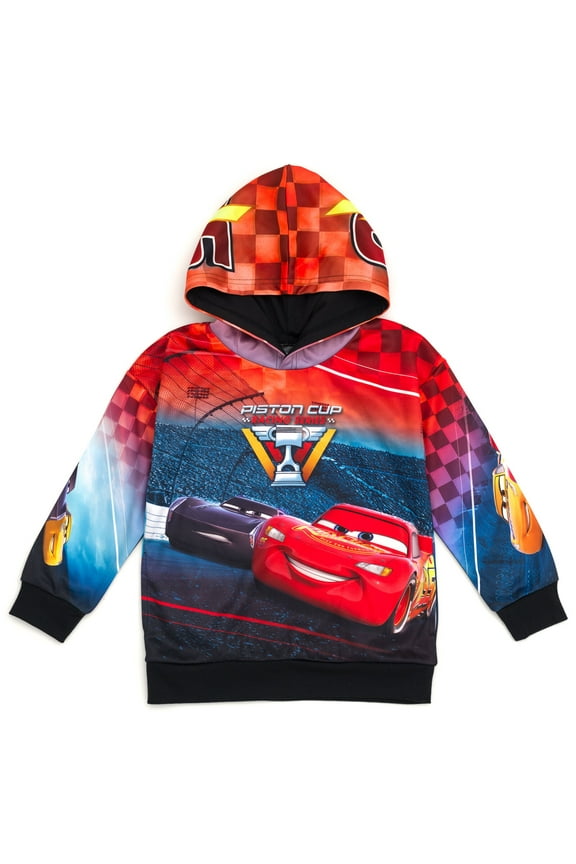 Pixar Cars Lightning McQueen Little Boys Fleece Pullover Hoodie Red 6