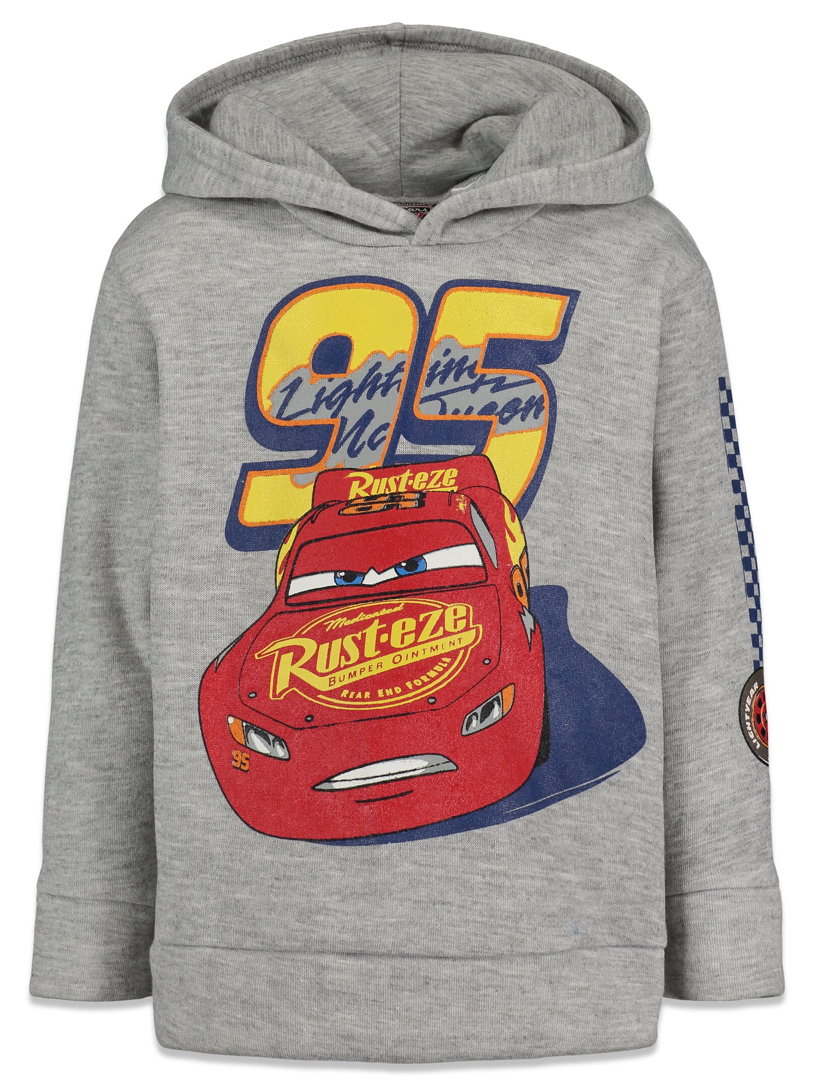 Disney Pixar Cars Lightning McQueen Little Boys Fleece Pullover Hoodie Toddler to Little Kid