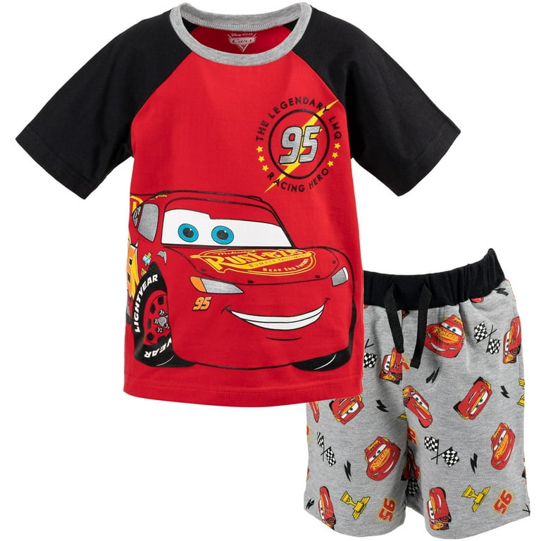 Disney Pixar Cars Lightning McQueen Toddler Boys Hoodie and Pants Outfit  Set Toddler to Big Kid