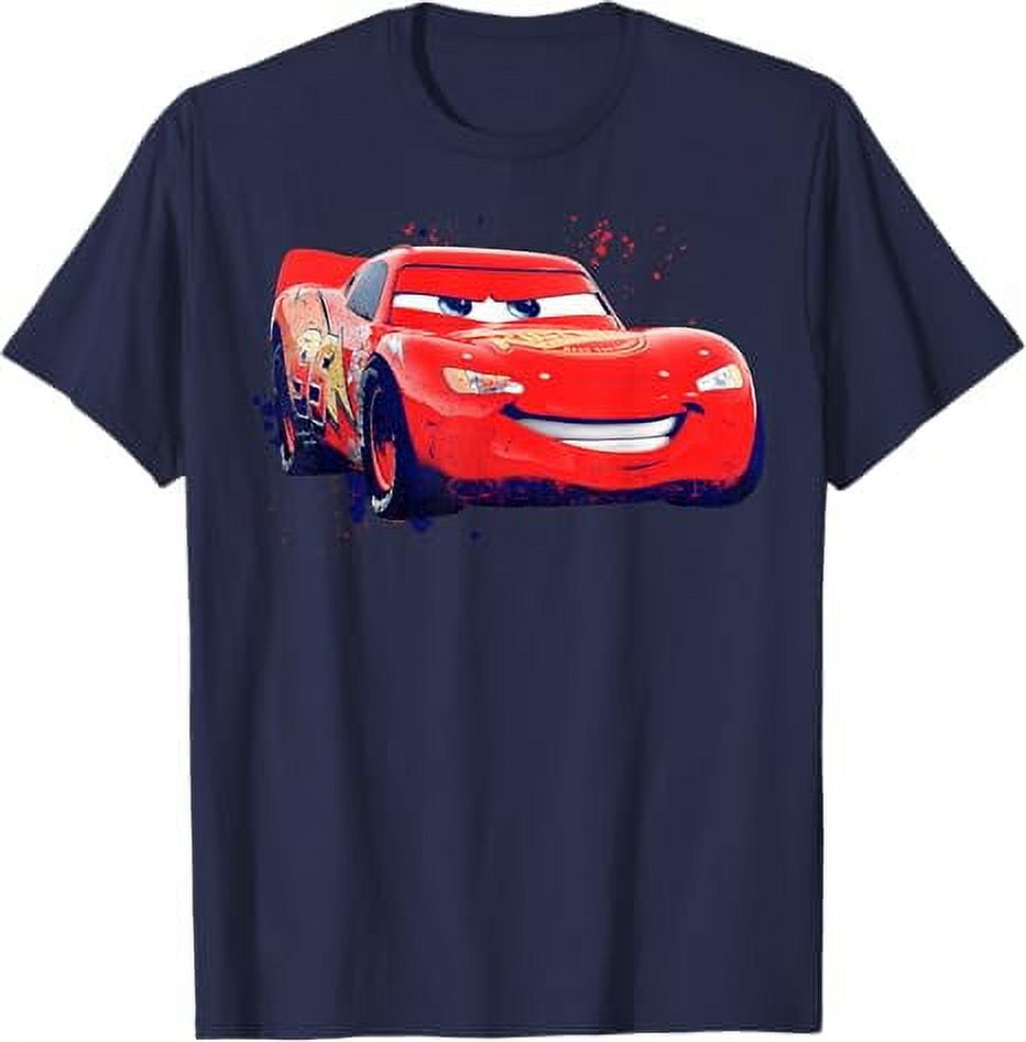 Disney Pixar Cars Lightning McQueen Paint Drifting Portrait TShirt