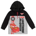 thumbnail image 1 of Disney Pixar Cars Lightning McQueen Toddler Boys Fleece Hoodie Grey / Black 4T, 1 of 5