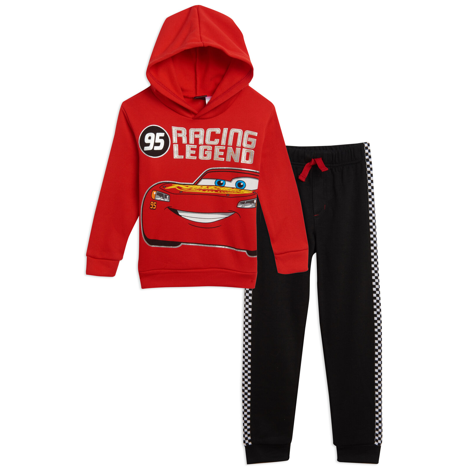 Disney Pixar Cars Lightning McQueen Toddler Boys Hoodie and Pants Outfit Set Toddler to Big Kid - image 1 of 5
