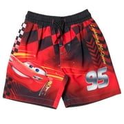 Disney Pixar Cars Lightning McQueen Toddler Boys Swim Trunks Red 2T