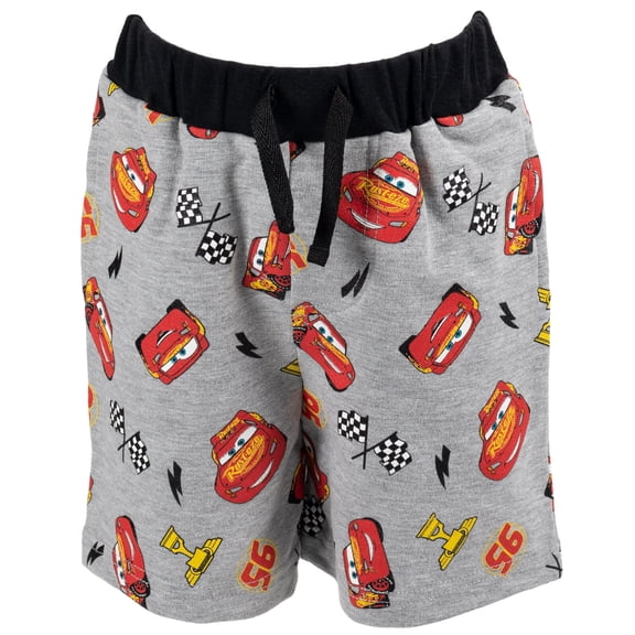 Disney Cars Toddler Boys' 2-Piece T-Shirt and Shorts Set McQueen Red Grey