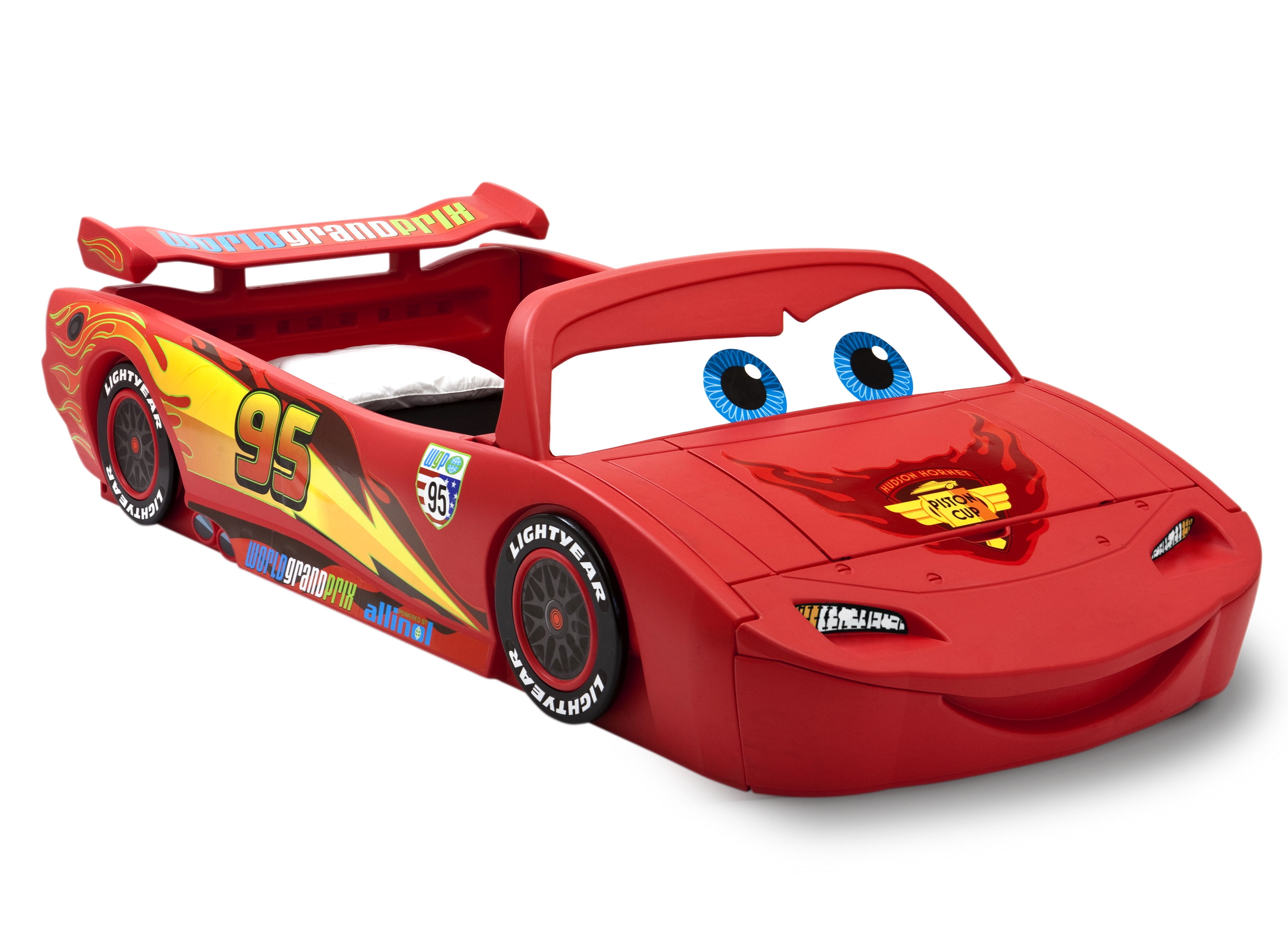 Disney/Pixar Cars Lightning McQueen Toddler-To-Twin Bed with Toy Box by  Delta Children 