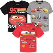 Disney Pixar Cars Lightning McQueen Tow Mater 3 Pack T-Shirts Infant to Big Kid