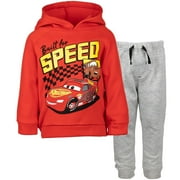 Disney Pixar Cars Lightning McQueen Tow Mater Little Boys Fleece Hoodie and Pants Outfit Set Toddler to Big Kid
