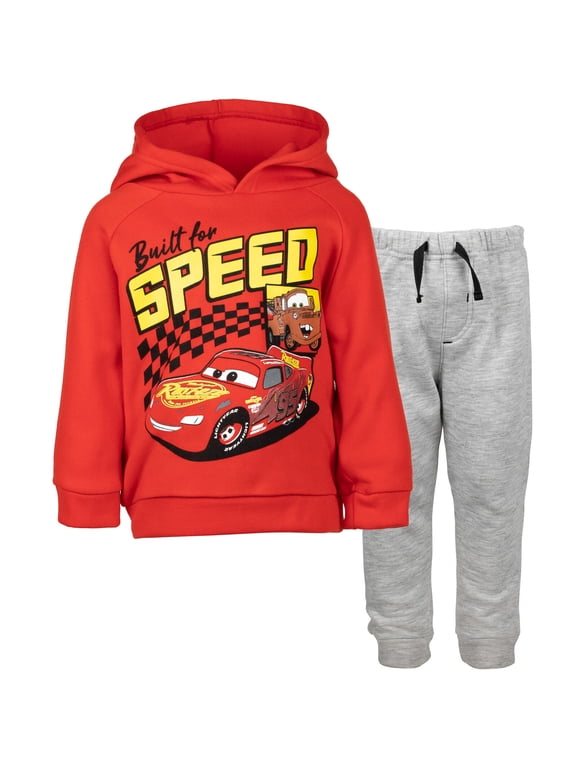 Lightning McQueen Tow Mater Little Boys Fleece Hoodie and Pants Outfit Set Toddler to Big Kid