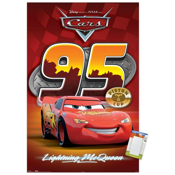 Disney Pixar Cars - Lightning Wall Poster, 14.725" x 22.375"