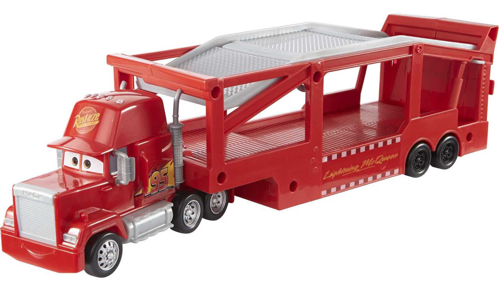 Disney Pixar Large Mack Movie Trailer 13 inch Toy Hauler Truck With 