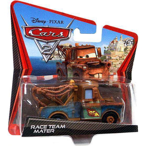 Disney / Pixar Cars Main Series Race Team Mater Diecast Car [Checkout Lane Packaging]