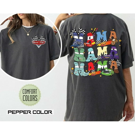 Disney Pixar Cars Mama Comfort Colors T-shirt, Mom Life, Disney Mom, Mother Day, Car Land Shirt, Ivory Color, Size M