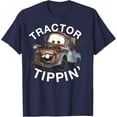 thumbnail image 1 of Disney Pixar Cars Mater Tractor Tippin' Vintage Rusted Logo Unisex Gildan T-Shirt, Navy Blue Color, Size L, 1 of 1