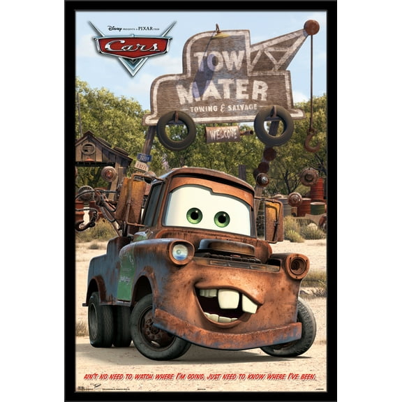 Disney Pixar Cars - Mater Wall Poster, 22.375" x 34", Framed