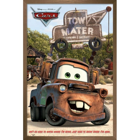 Disney Pixar Cars - Mater Wall Poster, 22.375" x 34", Framed
