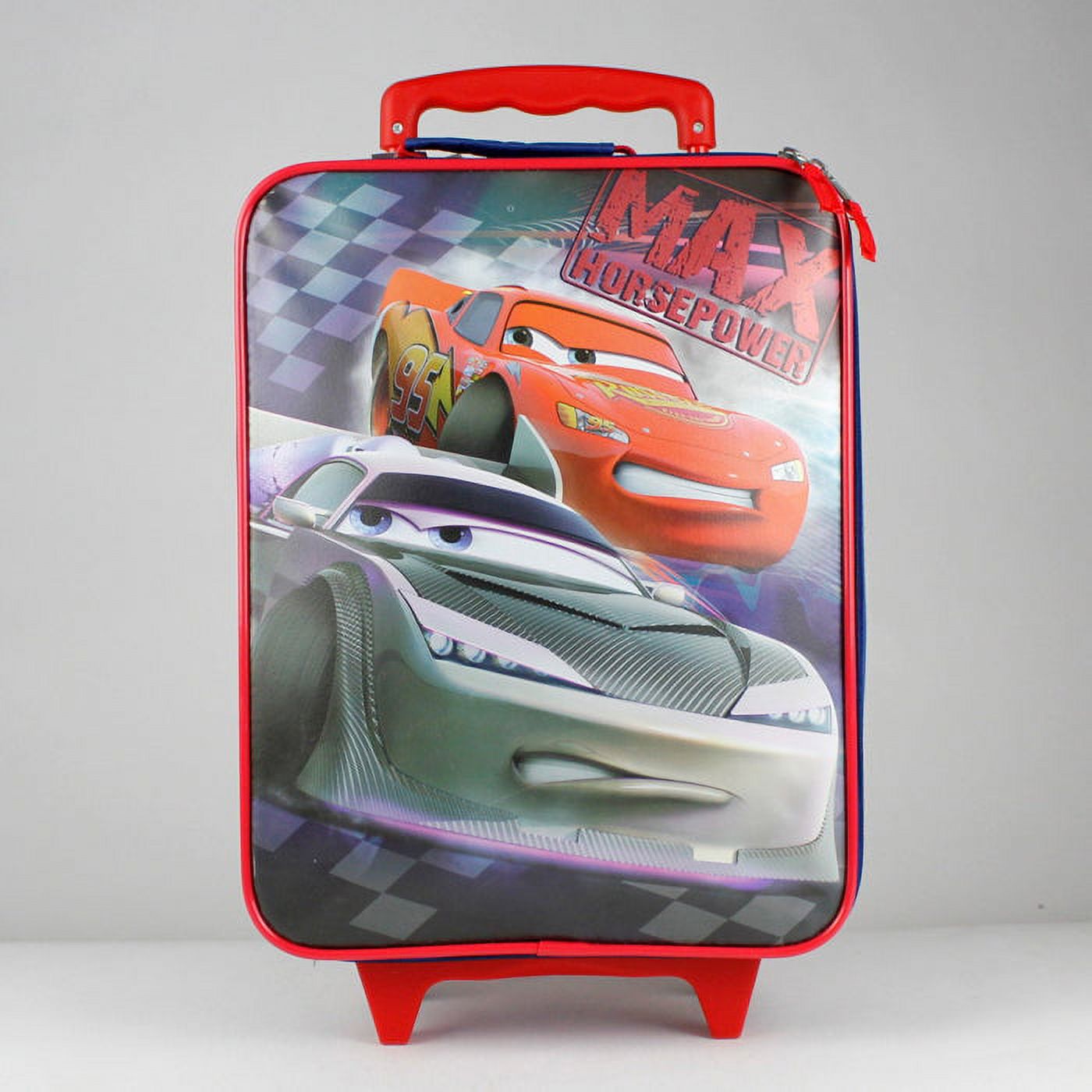 Disney Pixar Cars Max Horse Power Boys 16" School Rolling Suitcase Bag