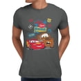 thumbnail image 1 of Disney Pixar Cars McQueen and Mater RoadTrip Men's T Shirt (Charcoal, S-XXXL), 1 of 4