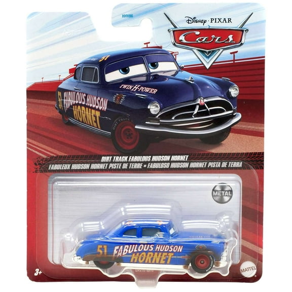 Disney / Pixar Cars Metal Dirt Track Fabulous Hudson Hornet Diecast Car