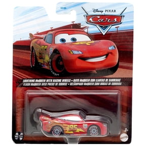 Disney Cars Metal Lightning McQueen with Racing Wheels Diecast Car (Version 2)